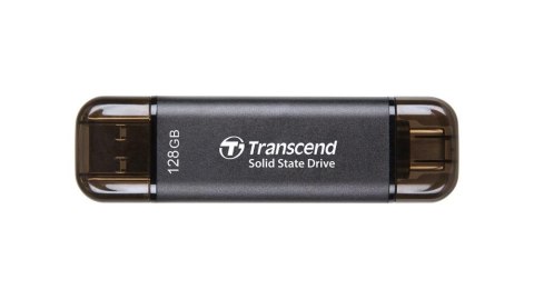 Transcend ESD310C Technologia Thunderbolt 128 GB USB Type-A / USB Type-C USB 3.2 Gen 2x2 Czarny