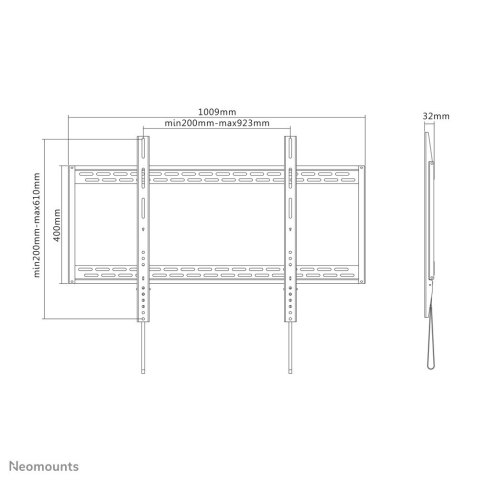 Uchwyt ścienny do monitora NEWSTAR LFD-W1000 (ścienne; 60" - 100"; max. 125 kg)