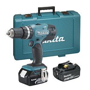 Makita DHP453RFE wiertło Zamek centralny Czarny, Niebieski 1,8 kg