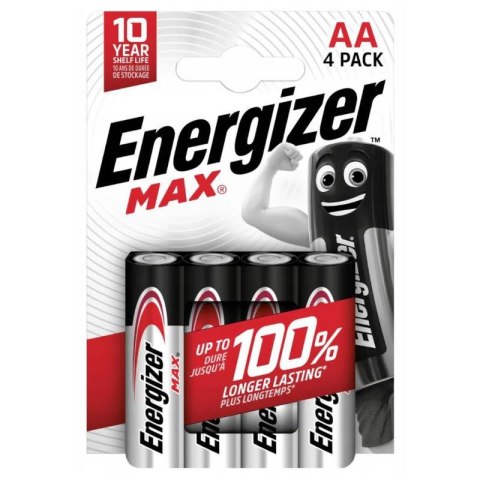 Bateria alkaliczna Energizer MAX AA / LR6 - 4 sztuki (blister) [N]