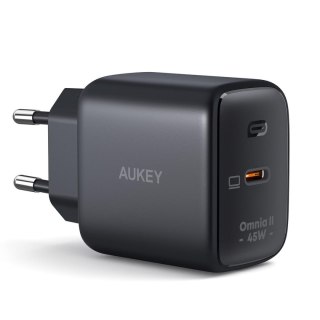 Ładowarka sieciowa Aukey PA-B2T GaN, USB-C, PD 45W