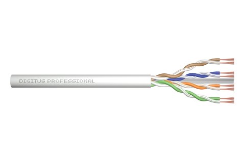 Digitus Kabel typu linka kat.6, U/UTP, AWG 26/7, LSOH, 100m, szary