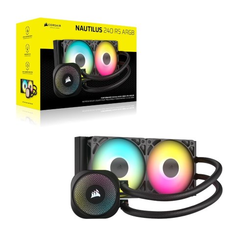 Corsair NAUTILUS 240 RS ARGB Liquid Procesor Chłodnica cieczy all-in-one Czarny 1 szt.