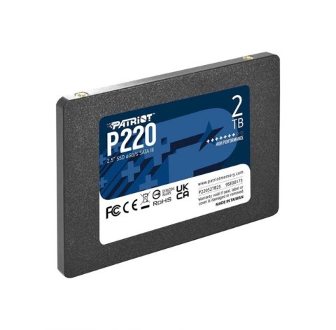 Dysk SSD PATRIOT P220S2TB25 P220 (2.5″ /2TB /SATA III (6 Gb/s) /550MB/s /500MB/s)