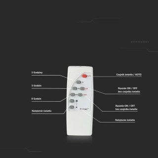 Projektor LED Solarny V-TAC 40W Czarny IP65, Pilot, Timer VT-200W 4000K 3100lm