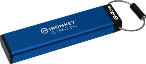 Pendrive KINGSTON IronKey Keypad 200 (64 GB /Niebieski )