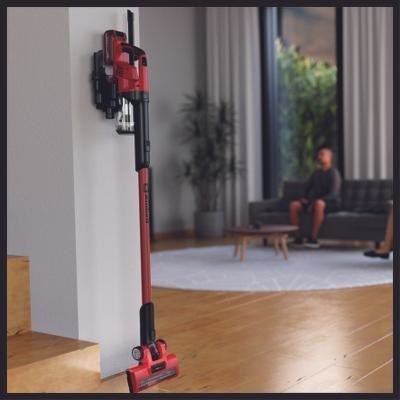 Einhell TE-SV 18 Li-Solo 2-in-1 stick vacuum Bateria Suchy Bez worka Czarny, Czerwony