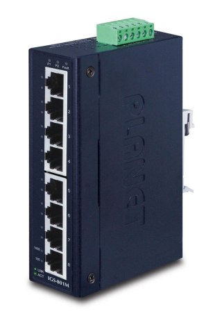 PLANET IGS-801M łącza sieciowe Zarządzany L2/L4 Gigabit Ethernet (10/100/1000) 1U Niebieski