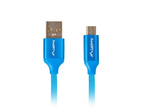 Kabel Lanberg Premium CA-USBM-20CU-0018-BL (USB 2.0 - Micro USB typu B ; 1,8m; kolor niebieski)