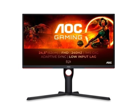 AOC G3 25G3ZM/BK monitor komputerowy 62,2 cm (24.5") 1920 x 1080 px Full HD Czarny, Czerwony