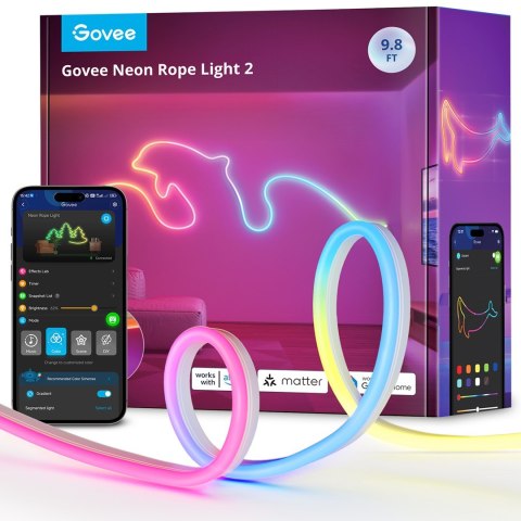 Govee H61D3 Neon Lights 2 3m | Oświetlenie LED | Matter, HomeKit, Google, Alexa, SmartThings