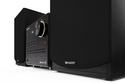 Sharp XL-B512(BK) Mikrosystem Hi-Fi, CD/FM/USB/Bluetooth v5.0, 45W, czarny Sharp | Mikrosystem Hi-Fi | XL-B512(BK) | Gniazdo USB