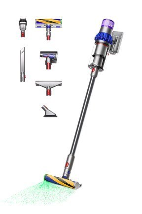 Dyson V15 Detect Fluffy 2-in-1 stick vacuum Bateria Suchy Bez worka Niebieski, Nikiel