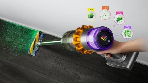 Dyson V15 Detect Fluffy 2-in-1 stick vacuum Bateria Suchy Bez worka Niebieski, Nikiel