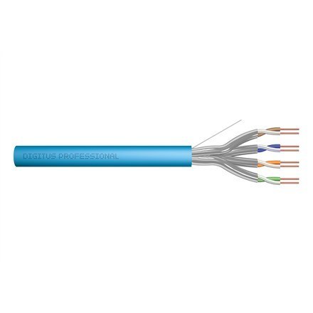 Kabel instalacyjny DIGITUS kat.6A, U/FTP, Eca, AWG 23/1, LSOH, 305m, niebieski, karton