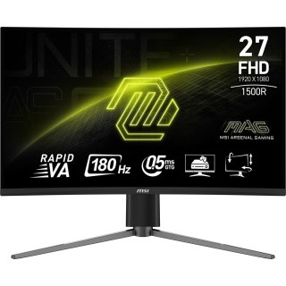 MSI MAG 27C6PF monitor komputerowy 68,6 cm (27") 1920 x 1080 px Full HD Czarny