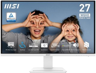 MSI Pro MP273QW E2 monitor komputerowy 68,6 cm (27") 2560 x 1440 px Wide Quad HD Biały