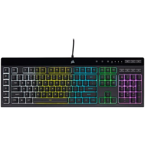 Corsair K55 RGB PRO klawiatura Gaming USB QWERTZ Niemiecki Czarny