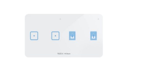 Przewodowy dwupolowy włącznik światła i rolet biały WSZ-22MP Tech Sterowniki Przewodowy dwupolowy włącznik światła i rolet biały WSZ-22MP Tech Sterowniki