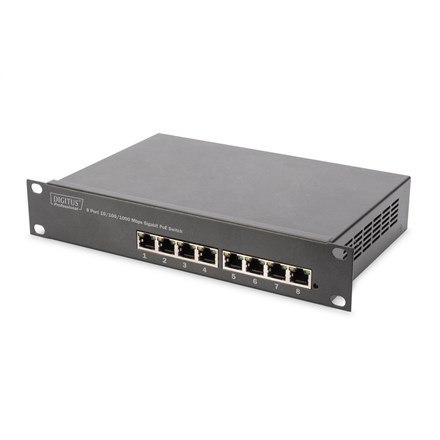 Switch 10'' 8xGbE PoE 96W czarny