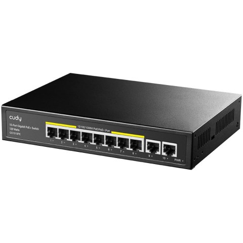 Switch CUDY GS1010PE 8-Port Gigabit PoE+ 120W 2xGbE Uplink