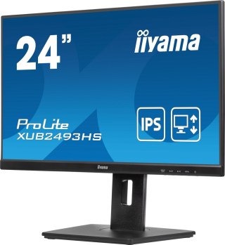 Iiyama ProLite XUB2493HS-B6 monitor komputerowy 60,5 cm (23.8") 1920 x 1080 px Full HD LED Czarny