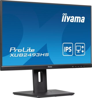 Iiyama ProLite XUB2493HS-B6 monitor komputerowy 60,5 cm (23.8") 1920 x 1080 px Full HD LED Czarny