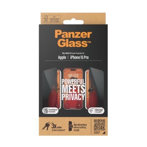 PanzerGlass Ultra Wide Fit Privacy Przezroczysta ochrona ekranu Apple 1 szt.