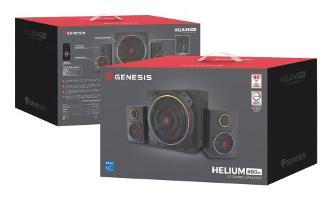 GENESIS Helium 800BT zestaw głośników 60 W Uniwersalne Czarny 2.1 kan. 1-drożny 30 W Bluetooth