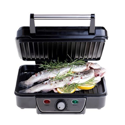 Grill Mesko MS 3050 Contact grill, 1800 W, Black/Stainless steel