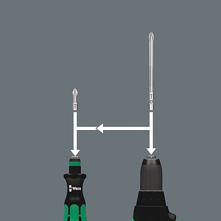 RĘKOJEŚĆ Z UCHWYTEM DO GROTÓW 1/4' Z MAGNESEM + 6 GROTÓW