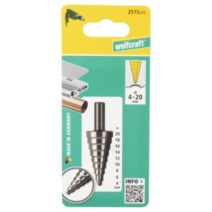 Wiertło stopniowe HSS, fi 4-20mm, trzpień 8mm