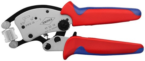 Knipex Twistor16 Narzędzie do zaciskania Czarny, Niebieski, Czerwony, Srebrny