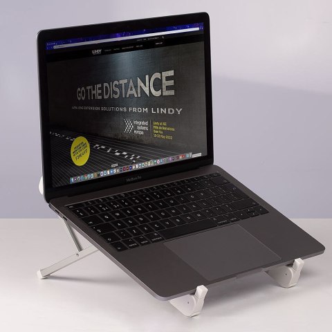 Lindy 20916 stojak na laptop Podstawka na notebooka Srebrny, Biały 39,6 cm (15.6")