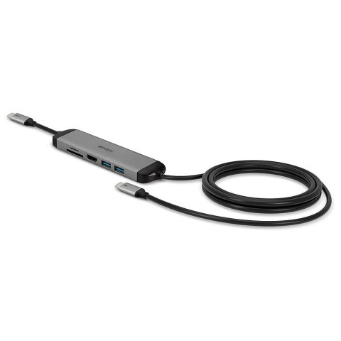 Lindy 43326 stacja dokująca Przewodowa USB 3.2 Gen 1 (3.1 Gen 1) Type-C Czarny, Szary