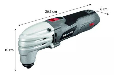 Urządzenie wielofunkcyjne 250W Graphite ilośc oscylacji 15000-21000 na minutę z walizką Urządzenie wielofunkcyjne 250W Graphite ilośc oscylacji 15000-21000 na minutę z walizką
