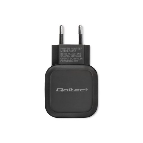 Qoltec Inteligentna Ładowarka sieciowa 24W | 5V | 4.8A | 4xUSB