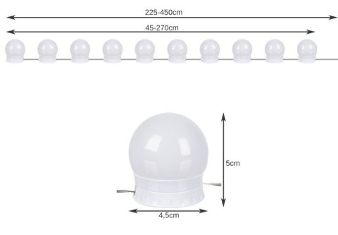 LAMPKI LED NA LUSTRO/ DO TOALETKI- 10SZT. LAMPKI LED NA LUSTRO/ DO TOALETKI- 10SZT.