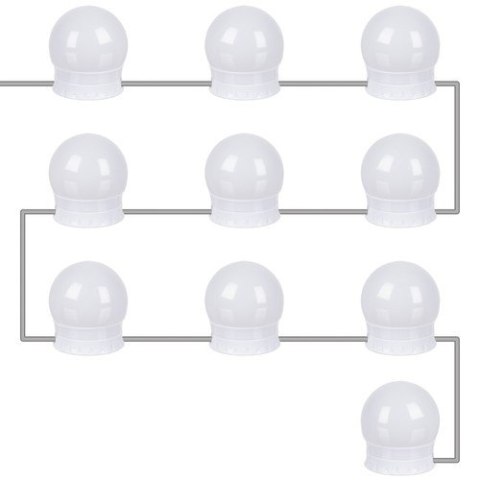 LAMPKI LED NA LUSTRO/ DO TOALETKI- 10SZT. LAMPKI LED NA LUSTRO/ DO TOALETKI- 10SZT.