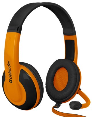 SŁUCHAWKI DEFENDER Z MIKR WARHEAD G-120 ORANGE + GRA!!!