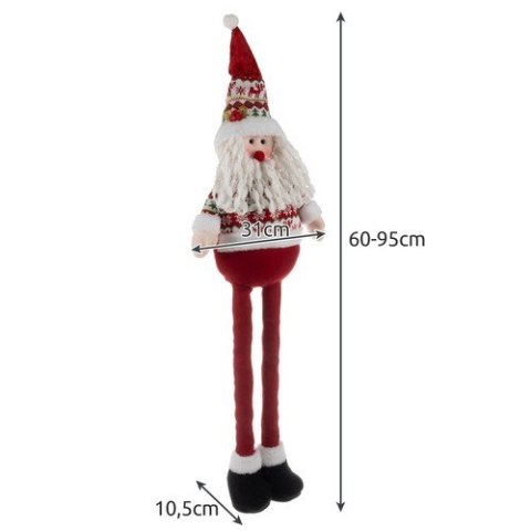 MIKOŁAJ ŚWIĄTECZNY- TELESKOPOWY 95CM RUHHY 22340