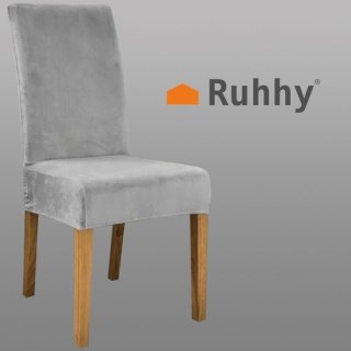 POKROWIEC NA KRZESŁO- SZARY WELUR RUHHY 22979