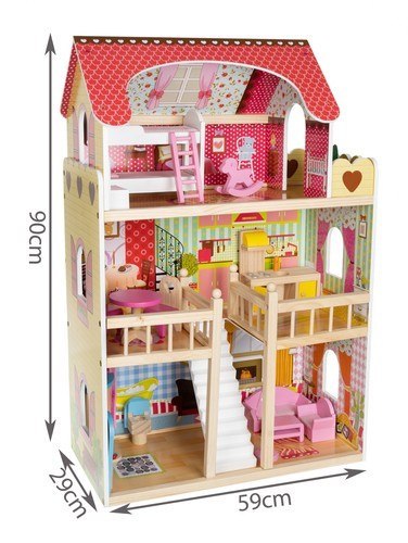 DOMEK DREWNIANY DLA LALEK - WILLA D11252