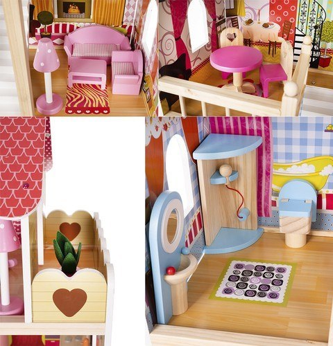 DOMEK DREWNIANY DLA LALEK - WILLA D11252