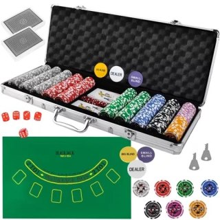 POKER - ZESTAW 500 ŻETONÓW W WALIZCE HQ 23529