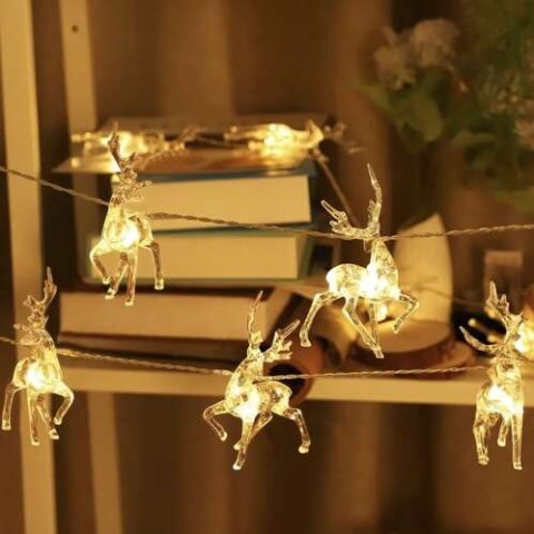 LAMPKI ŚWIĄTECZNE- RENIFERY RUHHY 24955