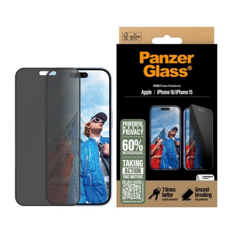 PanzerGlass PG Priv Scrn iPhone 16 6.1 Inch UWF