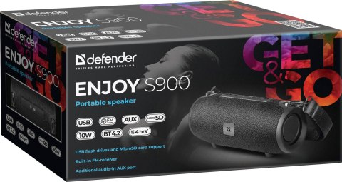 GŁOŚNIK DEFENDER ENJOY S900 BLUETOOTH/FM/SD/USB CZARNY