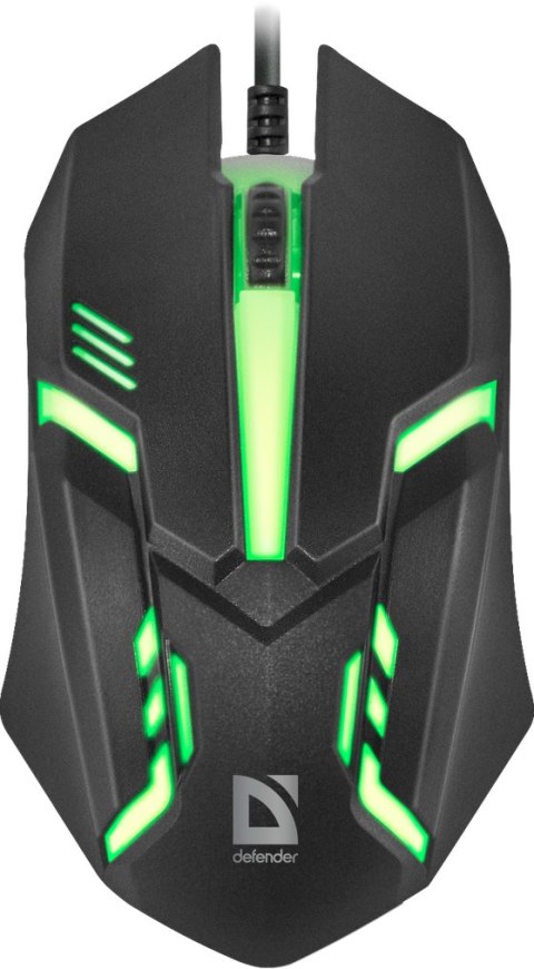 MYSZ DEFENDER CYBER MB-560L CZARNA 7 KOLORÓW 1200dpi 3P