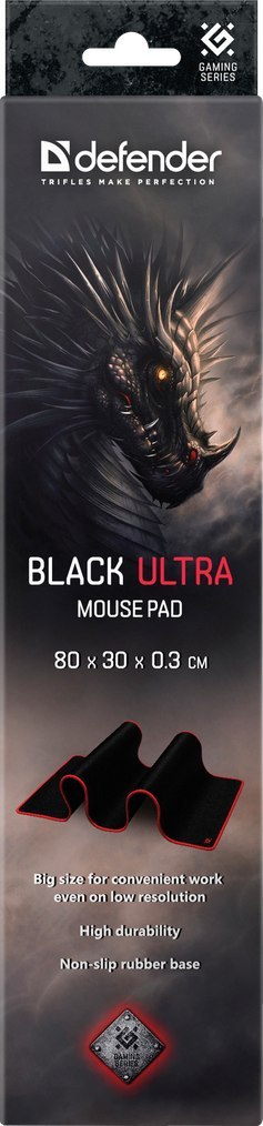 PODKŁADKA DEFENDER GAMING BLACK ULTRA 800x300x3mm